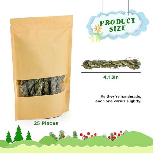 25pcs Rabbit Timothy Hay Chew Sticks - 2 25pcs Rabbit Timothy Hay Chew Sticks - 2
