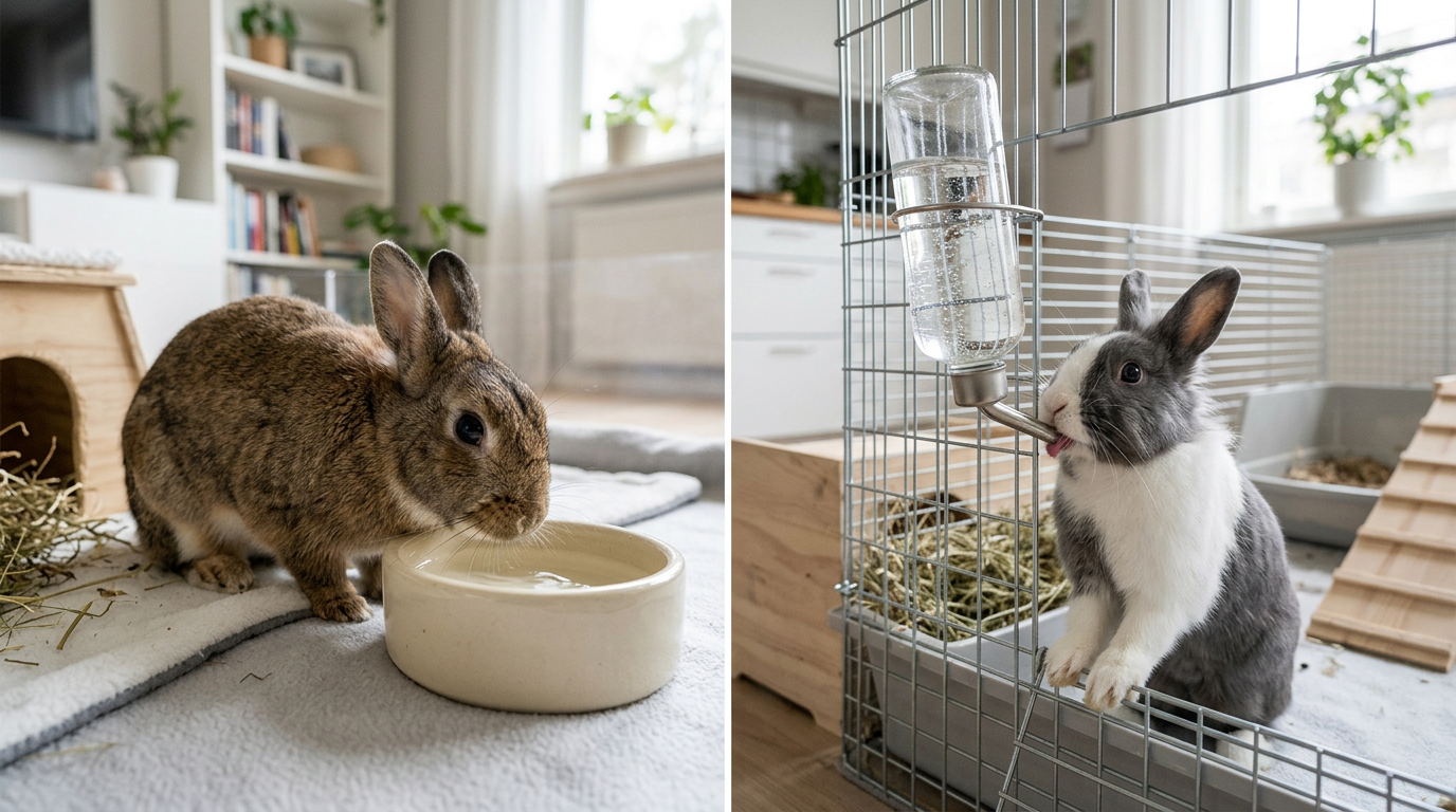Rabbit Water Bottle vs Bowl: Which Is Actually Better?