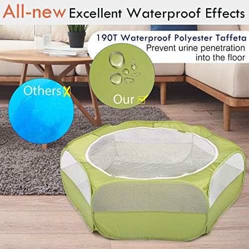 Pawaboo Portable Pop-Up Rabbit Playpen with Zippered Cover - 4 Pawaboo Portable Pop-Up Rabbit Playpen with Zippered Cover - 4