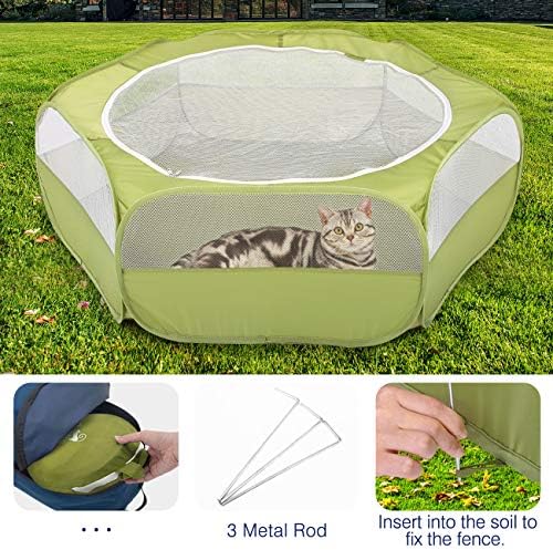 Pawaboo Portable Pop-Up Rabbit Playpen with Zippered Cover - 5 Pawaboo Portable Pop-Up Rabbit Playpen with Zippered Cover - 5