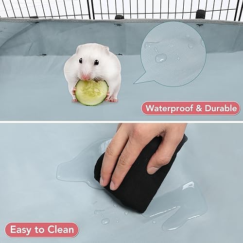 VISCOO 12-Panel Small Animal Playpen with Waterproof Mat (48"x24") - 5